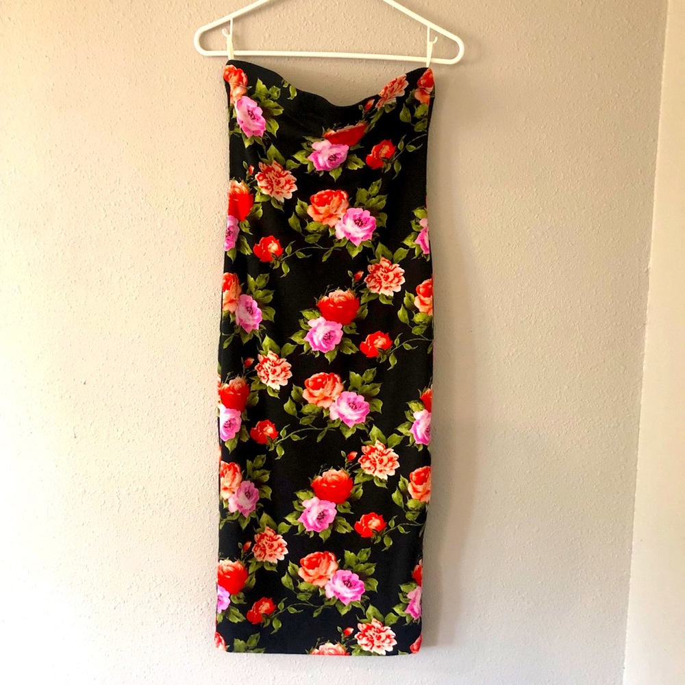 DNA Couture Strapless Midi Dress